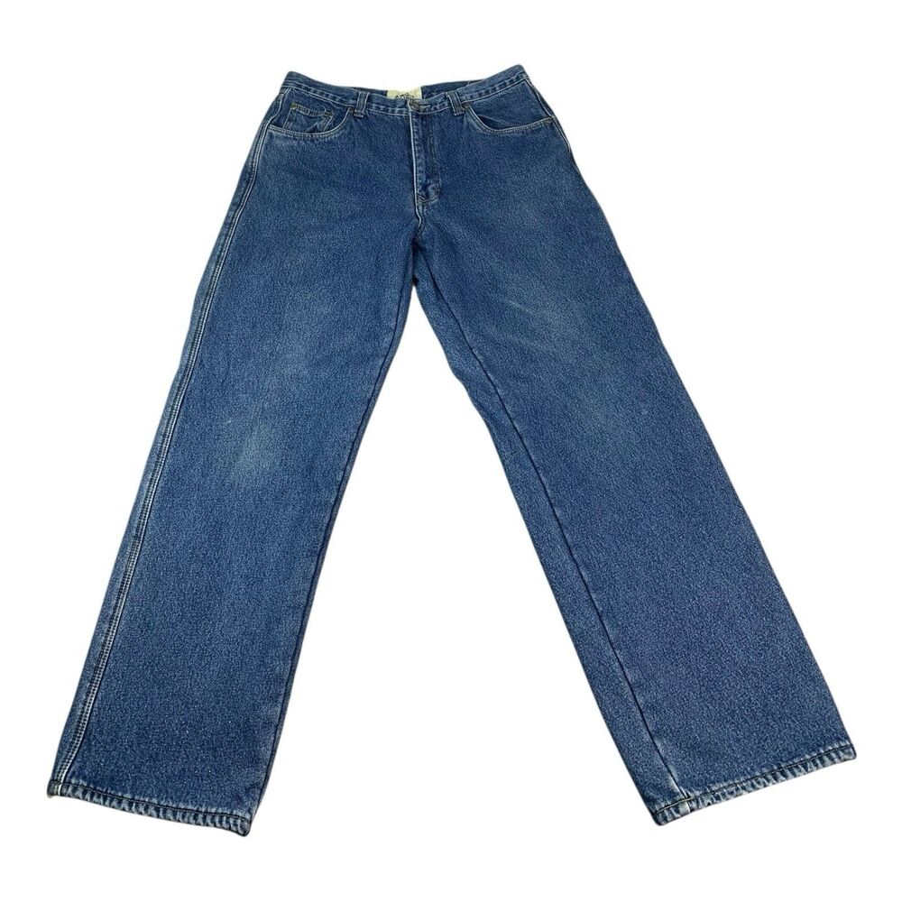 Old Mill Fleece Lined Jeans Mens 36x34 Blue Denim Insulated Straight Leg Pants
